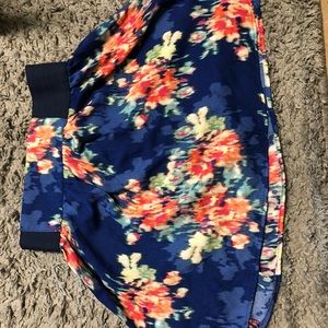 Floral blue & orange skirt!